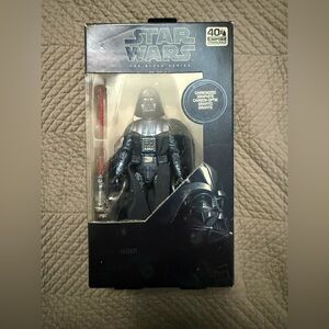 Hasbro Star Wars Black Series Darth Vader Figure with Red Lightsaber